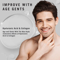 Fuss Free Naturals Sheet Face Mask For Men, Mens Skincare Bamboo Sheet Mask, Anti-Ageing With Hyaluronic Acid + Collagen, For Clean Shaven Men - Pack of 3 Sachets