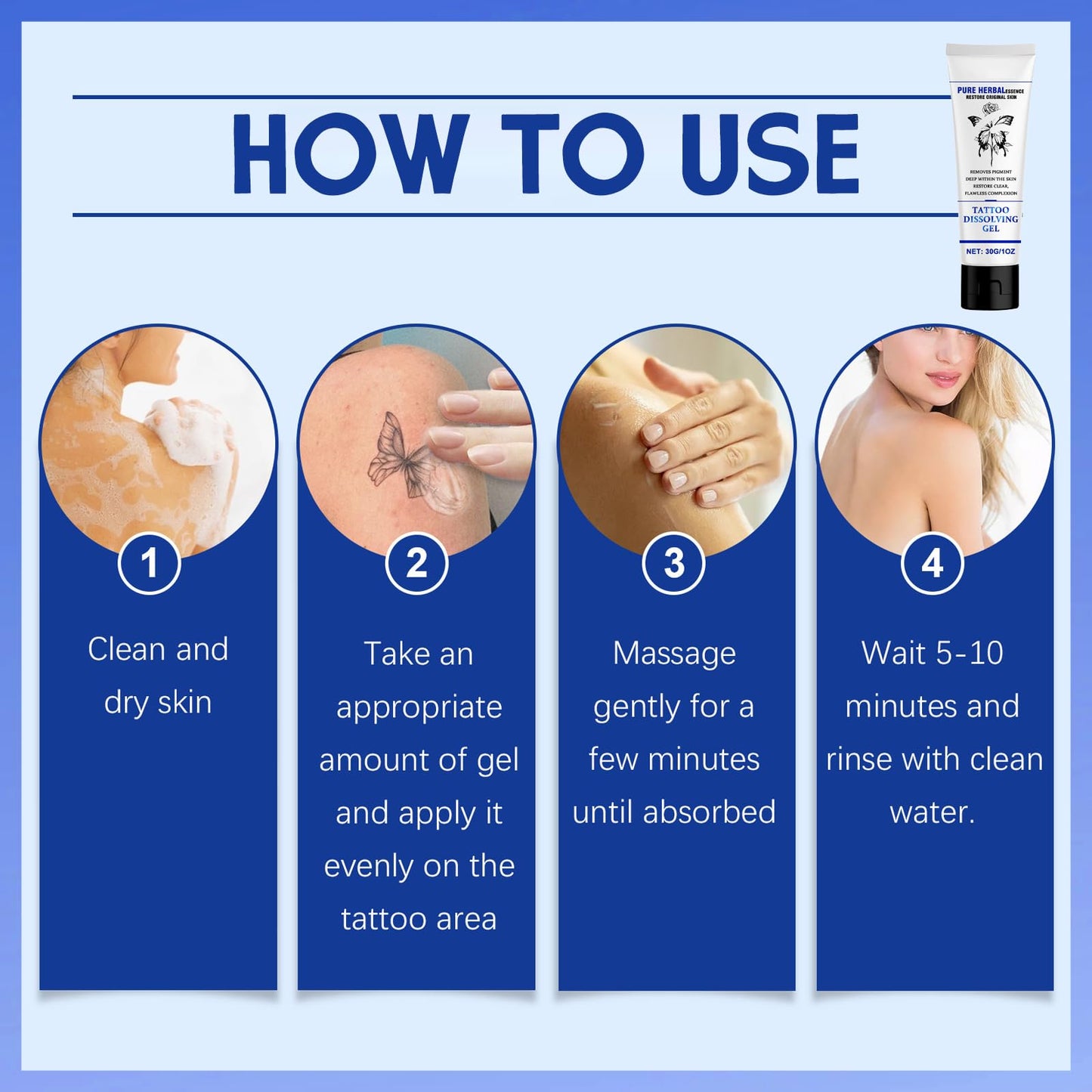 Tattoo Cleaning Cream, Fast and Effective—TATTOO Cleaning Cream, Removes Skin Pigmentation, Painless Tattoo Removal, Fast Absorption, No Scars (1PC)