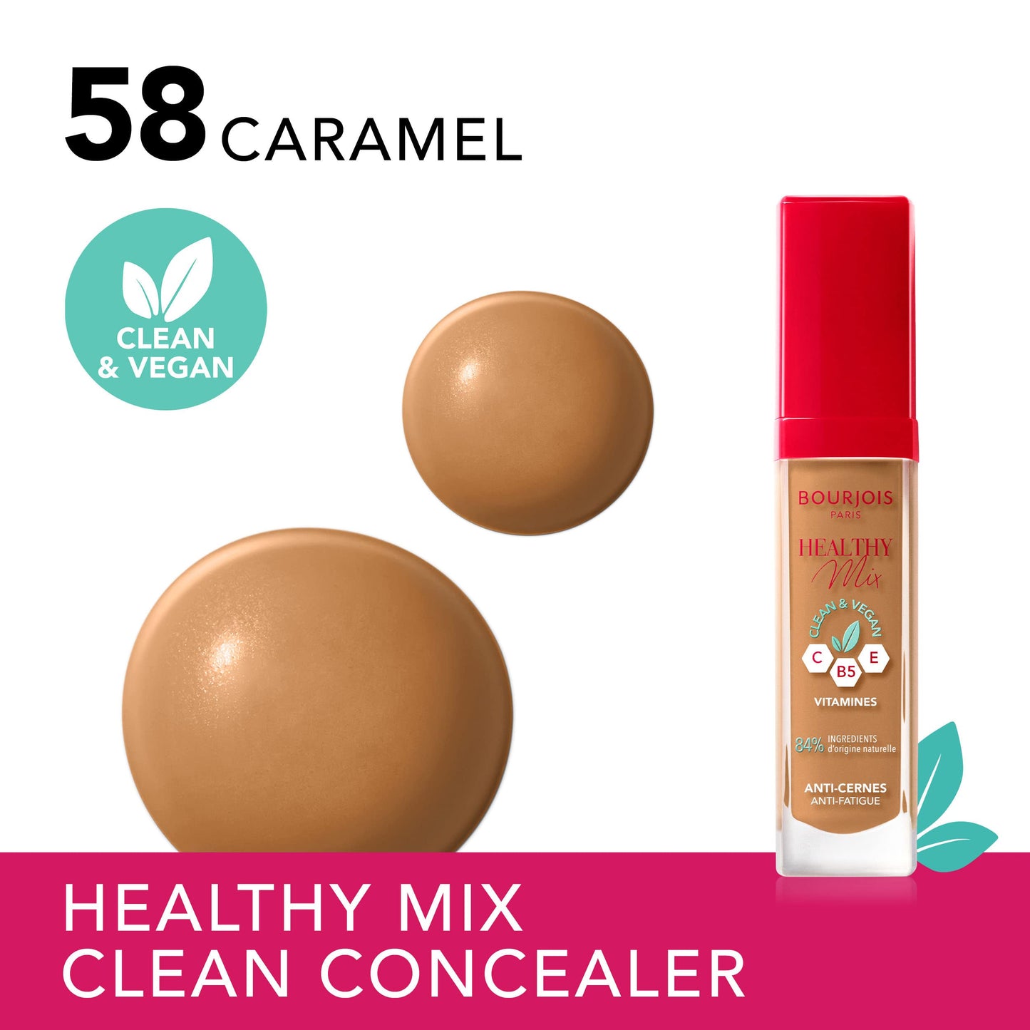 Bourjois Healthy Mix Clean Concealer 58 Caramel 6 ml