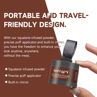 MIFELOY 2 Pcs Root Cover Up Powder, Touch Up Hair Color for Grey, Roots Concealer for Beard Line Eyebrow, Instantly Conceals Hair Loss, Roots Coverage Powder for Thinning Grays Hairline, Medium Brown
