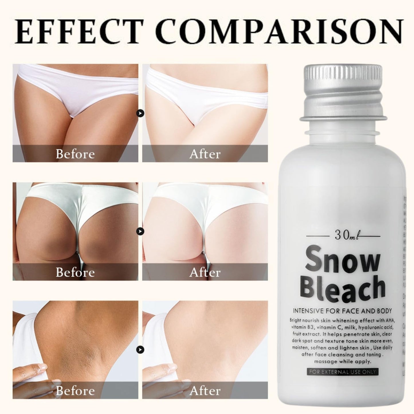 ISBEAUSOLS Skin Bleaching Cream - Body Cream for Women - Whitening Body Lotion for Intimate Area - Skin Lightening Cream For Underarm - Snow Bleach Cream for Private Part - Deep Hydration & Reduces Skin Dullness