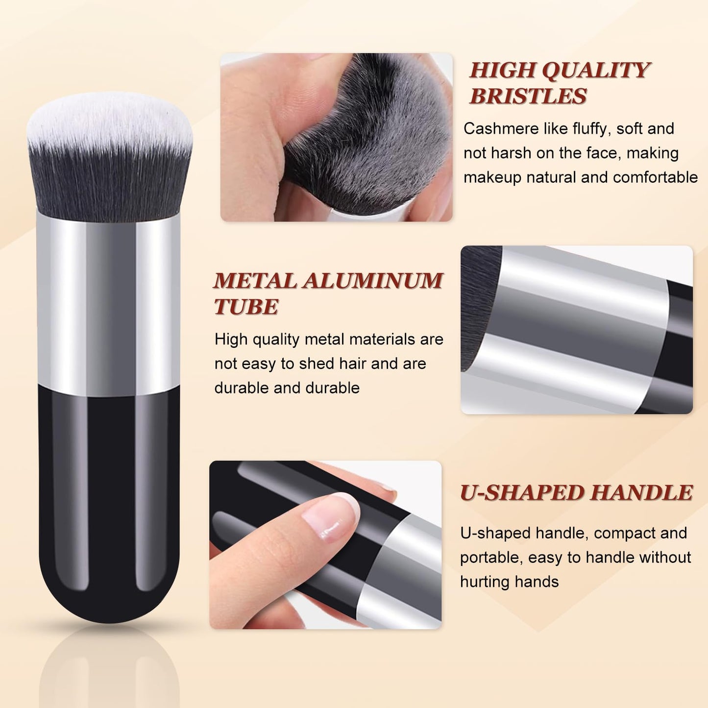 Cream Blush Stick, 3-in-1 Multi-Use Blusher Contour for Lip Cheek Eye, Long-lasting Waterproof Cream Blusher with Makeup Brush, Moisturize Blush Wand, Lightweight Face Blusher for Women Nature Look