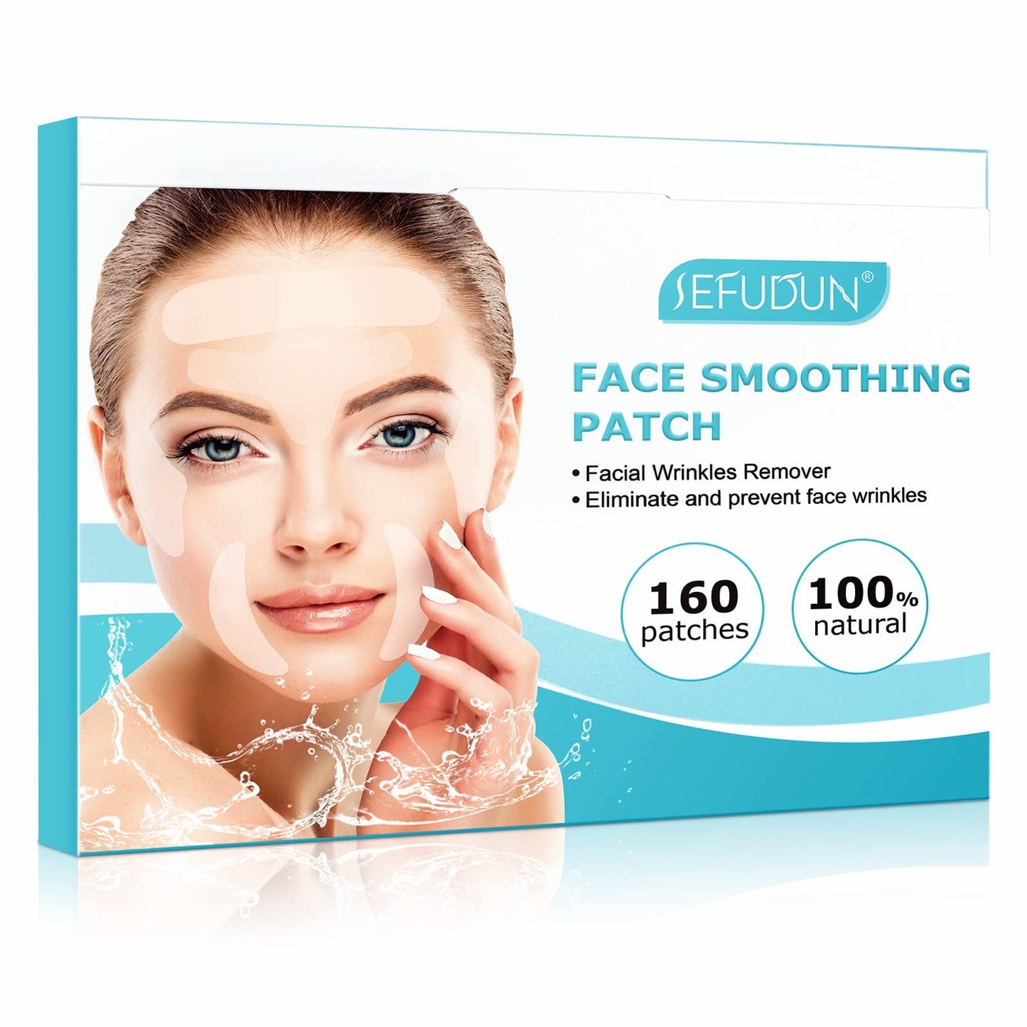 JSBNQRMZ Wrinkle Patches,160 Pieces Wrinkle Remover Strips,Pure Collagen Films Anti Wrinkle Facial Patches To Smooth Eye,Mouth,Forehead Wrinkles-Reduces Wrinkles,Nourishes And Moisturises Skin
