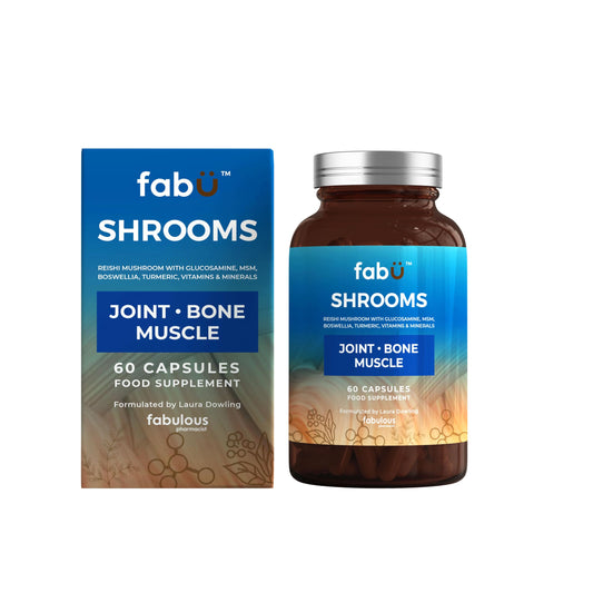 fabÜ JOINT-BONE-MUSCLE - Reishi Mushroom Supplement with Glucosamine, MSM, Boswellia, Turmeric and Vitamins and Minerals (60 Capsules)