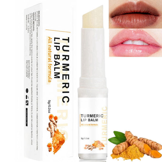Ruojiar Moisturizing Lip Care Cream,Turmeric Lip Balm Hydrating & Brightening Dark Lips,Lip Lightening for Dark Lips,Long Lasting Moisturizing Lip Care Cream,Lip Repair Balm,Lip Pigmentation Treatment