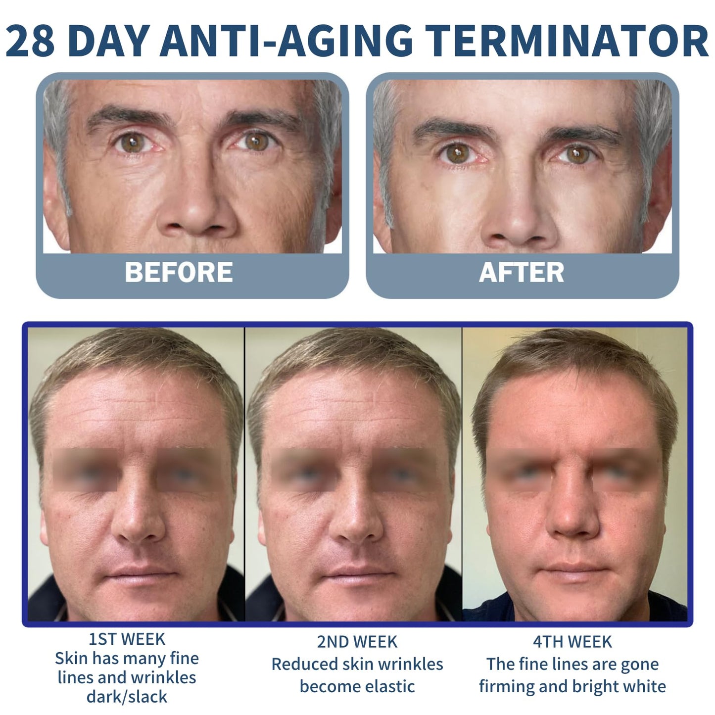 TBeautfave Retinol Serum for Men, High Strength Anti-Aging Serum with Hyaluronic Acid Retinol Moisturiser Serum Face Serum for Fine Line and Wrinkles Skin Repair Serums Skincare