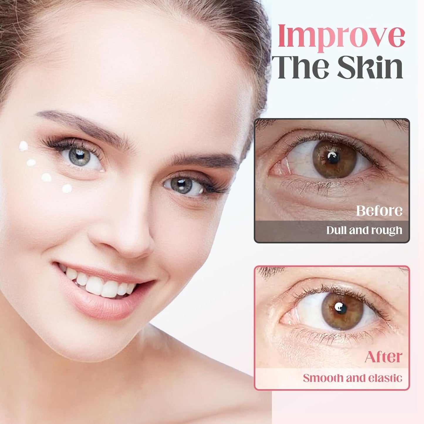 Massage Eye Cream for Dark Circle, Neck and Eye Cream,Tired Eye Refreshment with Gentle Vibration,Firm and Smooth of Fine Lines, for Anti-Wrinkle, Firming, Moisturizing(50g)