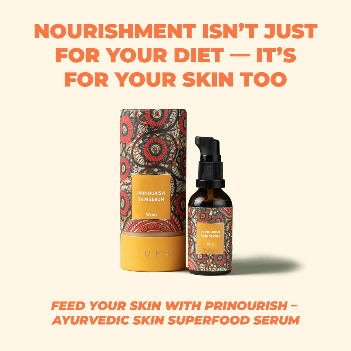 iYURA Prinourish Skin Serum – Vegan Facial Moisturiser for a Dewy Glow & Long Lasting Moisturisation – Natural Face Oil for Dry Skin, 30ml
