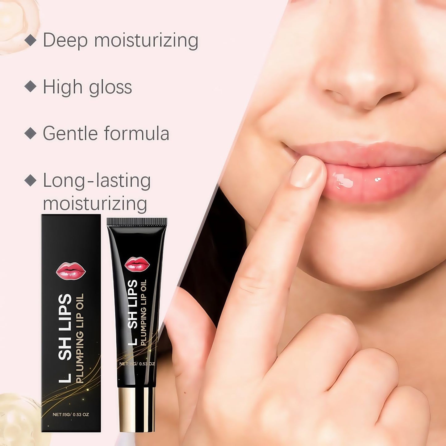 Fankayi 2PCS Lip Plumper Gloss for Fuller Lips,Plump/ify Lip Oil Plumper,Moisturizing Plumping Lip,Natural Lips Plumping Serums,Natural Lips Plum-ping Serums,Lip Oils,Li-p Plum-ping Serum