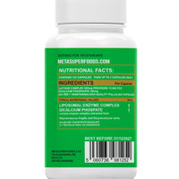 MetaSuperfoods Liposomal Lactase Enzyme 15000FCC | 120 High Strength Lactase Capsules | Enzyme Tablets | Lactose Digestion | Digestive Enzyme Food Supplement
