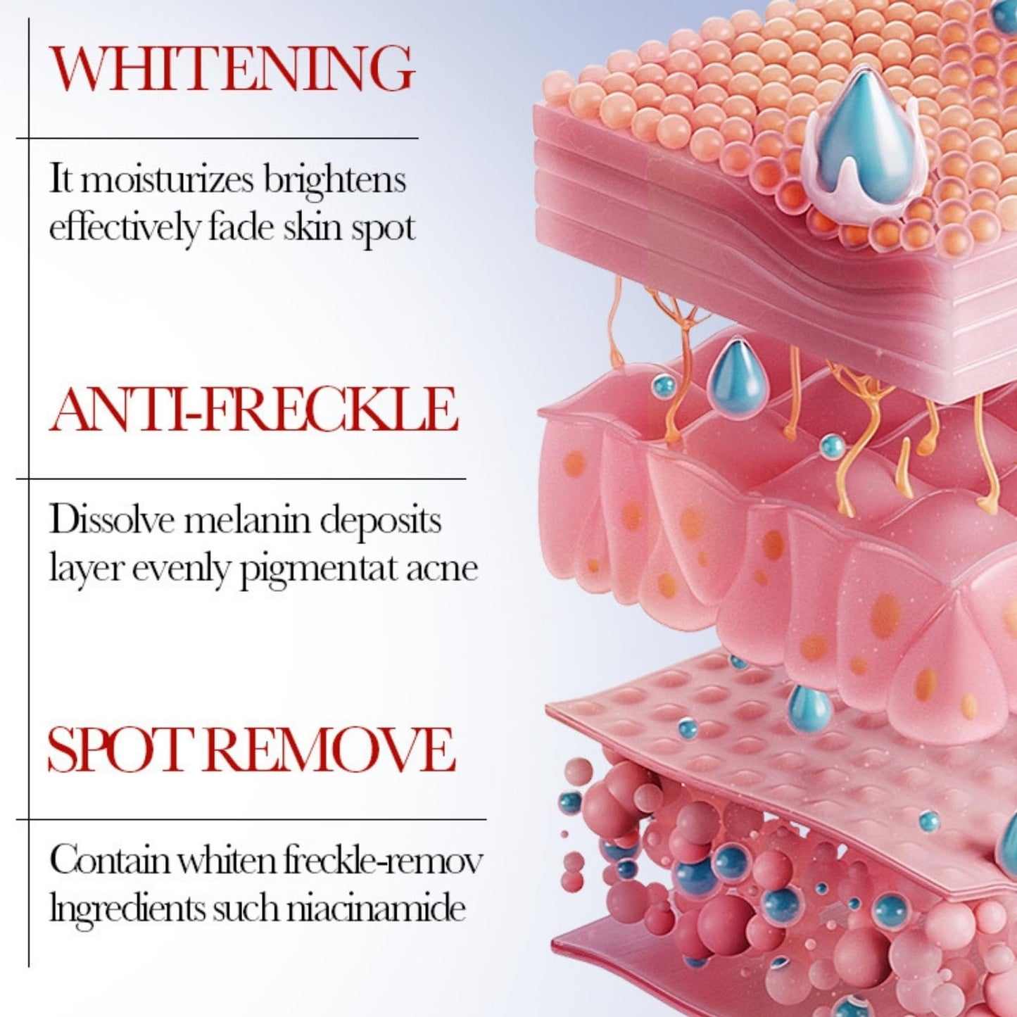 Freckle Removal Cream - Whitening Cream for Face - Whitening Freckle Creams for Acne Scar Removal - Anti Pigmentation Face Creams - Pigmentation Removal Face Creams - Face Cre-am for Women