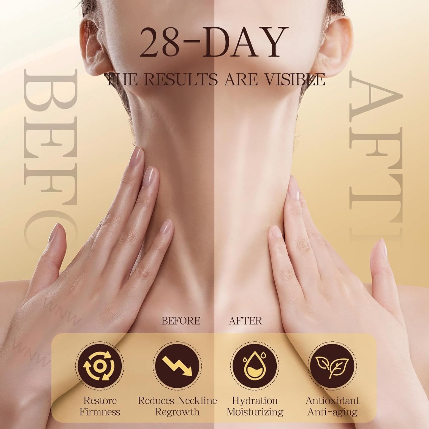 Generic AH-8 Firming Neck Cream, Tighten and Lift Neck Cream with Double Roller Massage, Reduce Wrinkles Fine Lines And Double Chin, Firm and Lift Sagging Skin(120g)