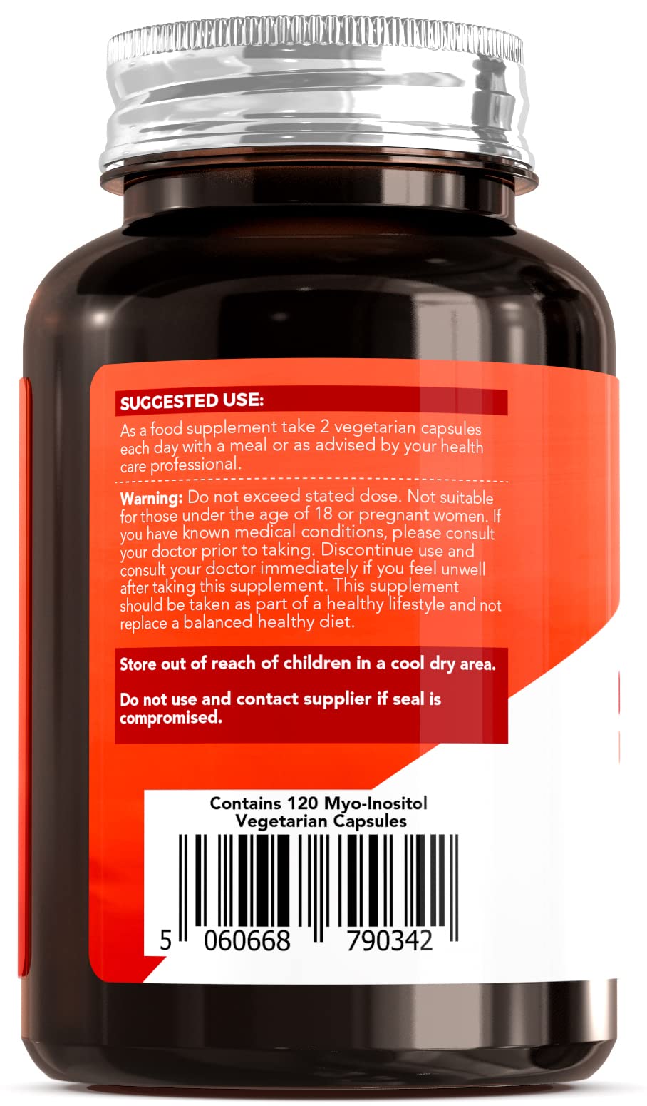 iperk Iperk Myo Inositol Chromium and Folate 1000mg Inositol Per Serving 120 Vegan Capsules Vitamin for Women Manufactured in The UK CERTIFICATED GMP