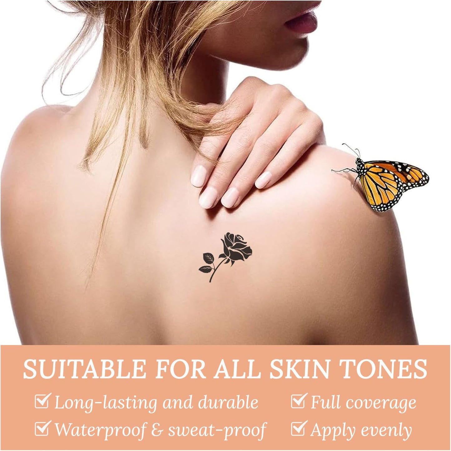 SHEBEEDO Tattoo Cover Up,Concealer Cream Full Coverage,Acne Concealer, Body Concealer, Professional Waterproof Concealer to Cover Tattoo for Men Women,Natural Tattoo Makeup Cover Body Makeup