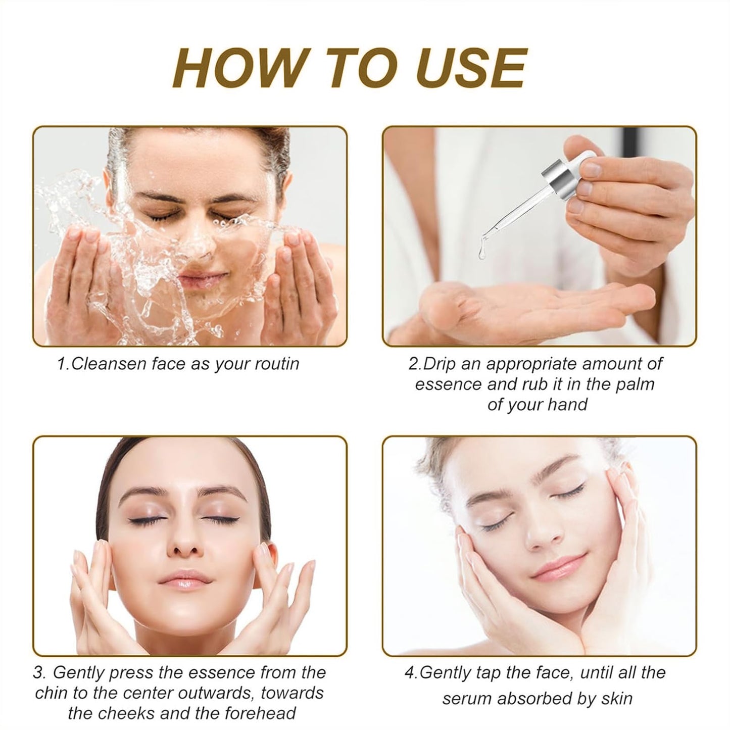 AuraAnge Collagen Peptide Serum for Women - Improve Wrinkles, Dark Spot Correcting, and Hydrating Face Serum with Hyaluronic Acid - Luminous Skin