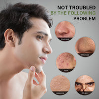 SHVYOG Men's Face Scrub, Bamboo Charcoal Salicylic Acid Face Exfoliant, Facial Peeling Improves Blackheads, Acne, Clogged Pores, Cleansing Oil Control, Pre-shave Care for Men, with Facial Cleansing Brush