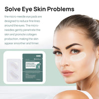 COWANIEE 6 Pcs Hyaluronic Microneedle Patches,Anti Wrinkle Patches for Puffy Eyes Bags Under Eyes