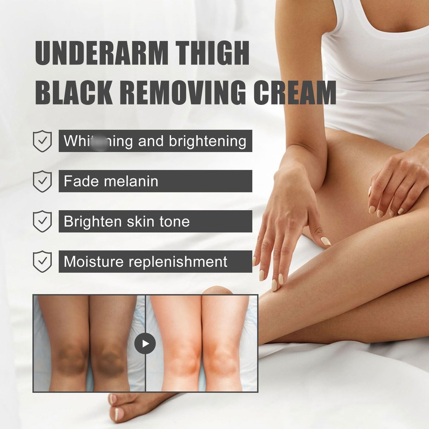 Snow Ble-ach Cream for Pri-vate Part,White-ning Body Lotion for Inti-mate Area,Inner Thigh Lightening Cream,Reduces Skin Dullness,Skin Whi-tening Body Lotion,Whi-tening Lotion,Body Cr-eam for Women