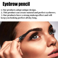 Oumun Eyebrow Pen,2-in-1 Eye Brow Pencils for Women with 4-Fork-Tip & Precise Brush-Tip,Waterproof Eyebrow Pencil Contouring Pen,Dual Ended Eyebrow Pen,Black Eyebrow Tint,Brow Microfilling Pen,Brow Tint Pen