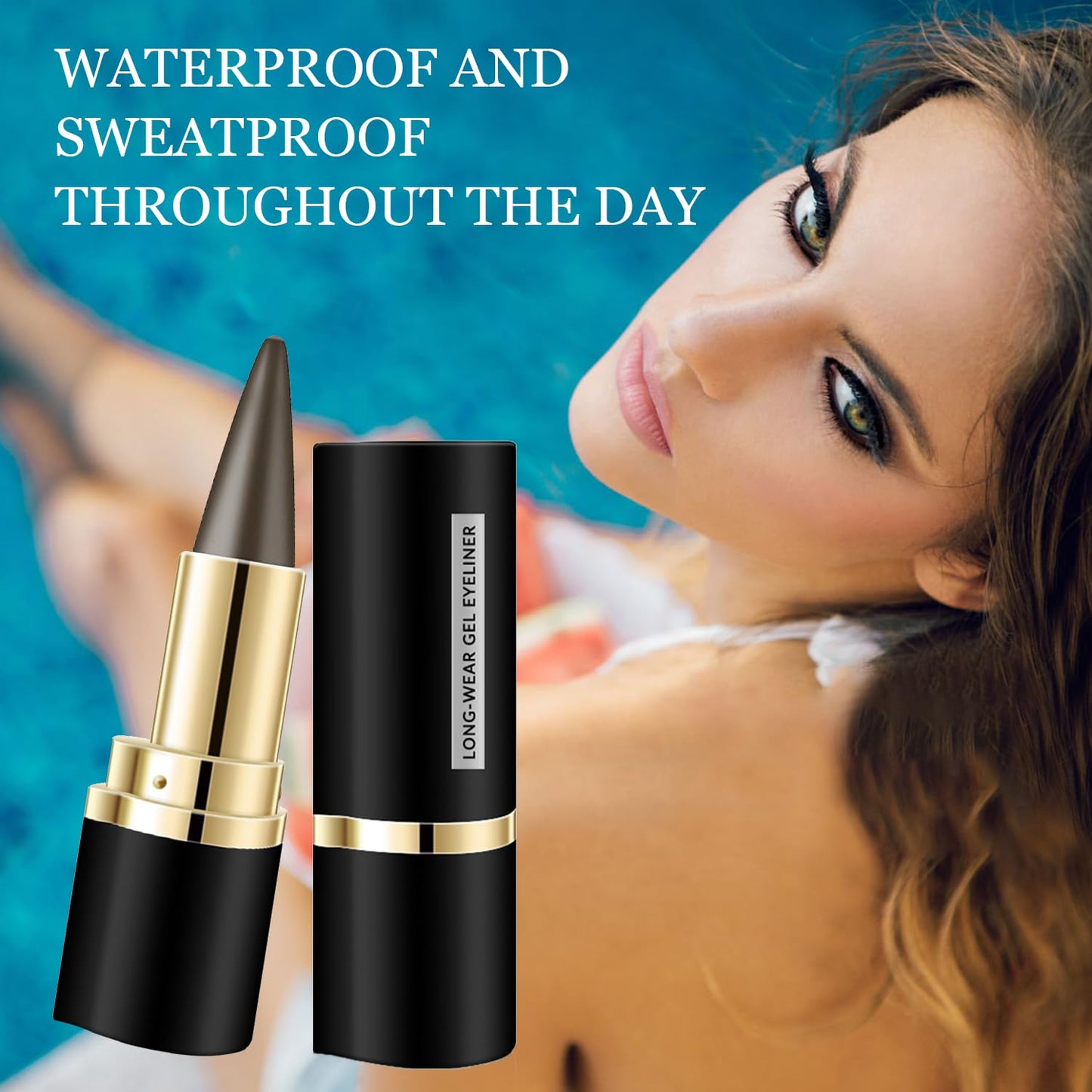 Generic Waterproof Brown Gel Eyeliner Cream for Bold Definition–Smudge Proof, Long-Lasting, Quick Drying Gel Eye Liner Pen for All-Day, Perfect for Everyday Looks, Work, Special Occasions Makeup