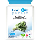 Health4All Sage Leaf 2500mg 240 Capsules (8 Month Supply) Purest: no additives Sage Leaf Capsules (not Tablets) for Menopause Support Vegan Supplement