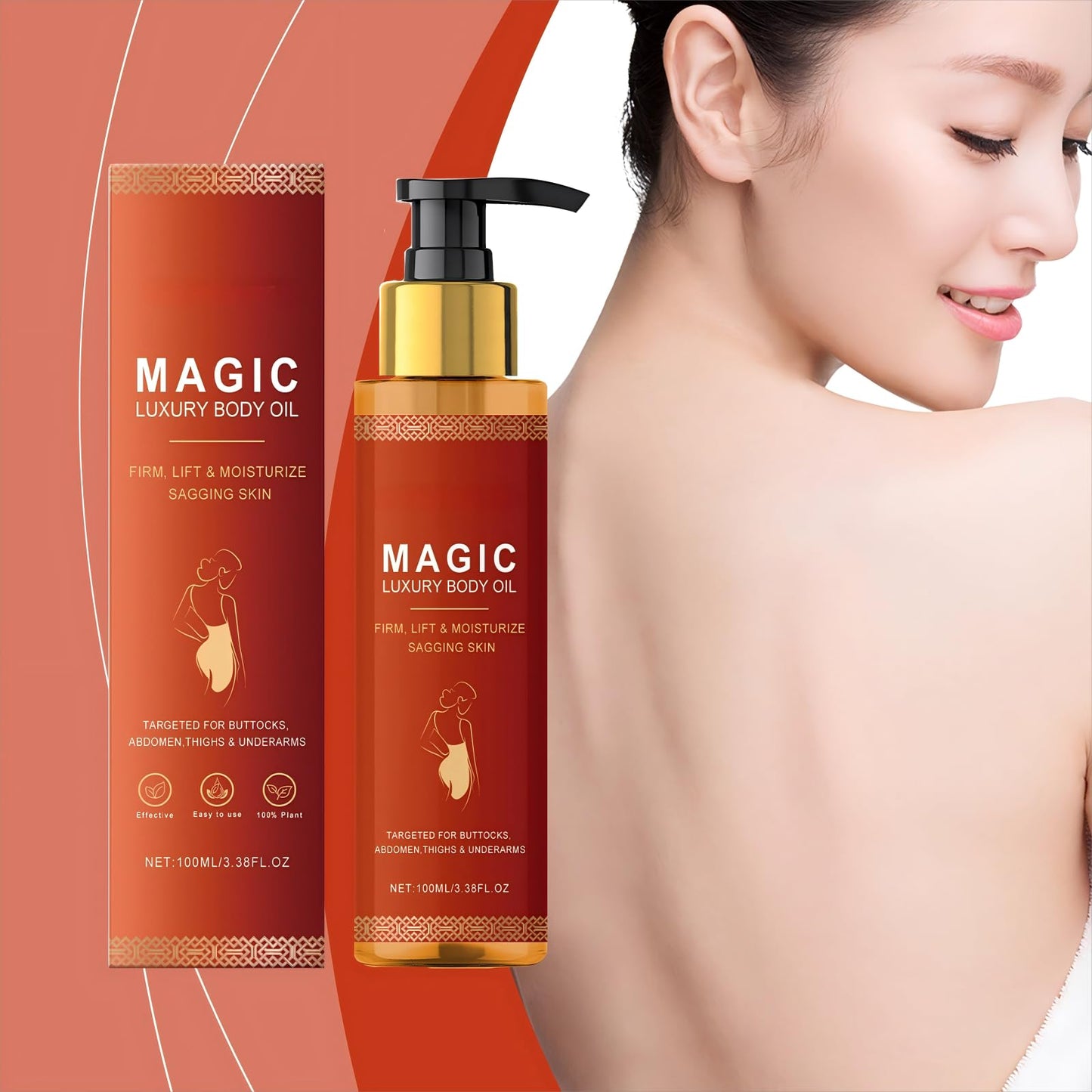 Dabacc Magic Firming Body Oil for Women, 100ml Glow Essence Moisturizing Lotion For Smooth, Collagen Lifting Skin Cream Reduce Finelines Plumping Moisturizin oil for Smooth,Radiant Skin