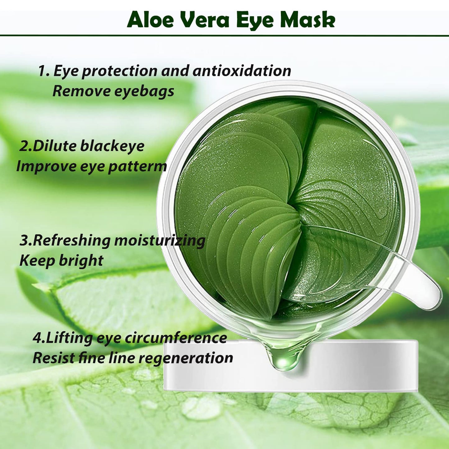 KAYZON Under Eye Patches, Natural Aloe Vera Hydrogel Under Eye Masks for Hydrating Anti-aging Eye Treatment Mask for Puffy Eyes, Fine Lines and Wrinkles, Eye Bags, Dark Circles Puffiness - 30 Pairs