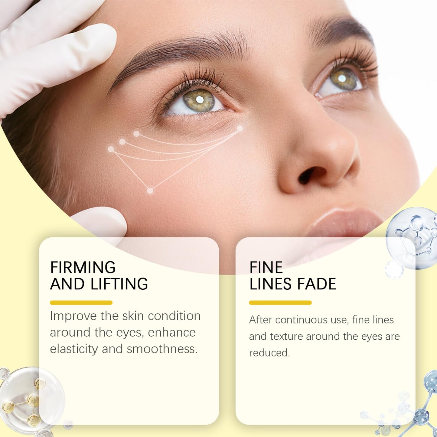Cureluxe Bee Venom Eye Cream - Collagen Bee Venom Wake Up Eye Cream - Anti Wrinkle Removal Eye Moisturizer for Women - Anti Aging,Fade Dark Circles and Puffy Eyes - Day And Night Care 15g