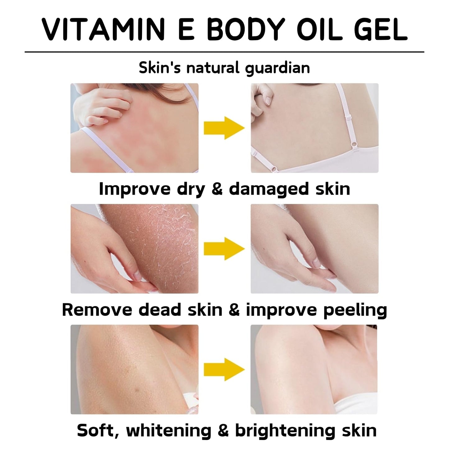 Essential Oils for Skin - Vitamin E Body Oil for Women - Body Skin Care for Anti-Aging,Brightening,Firming,Nourishing,Moisturizing - Face & Body Oil - Facial Oil Gel - Stretch Mark Oil