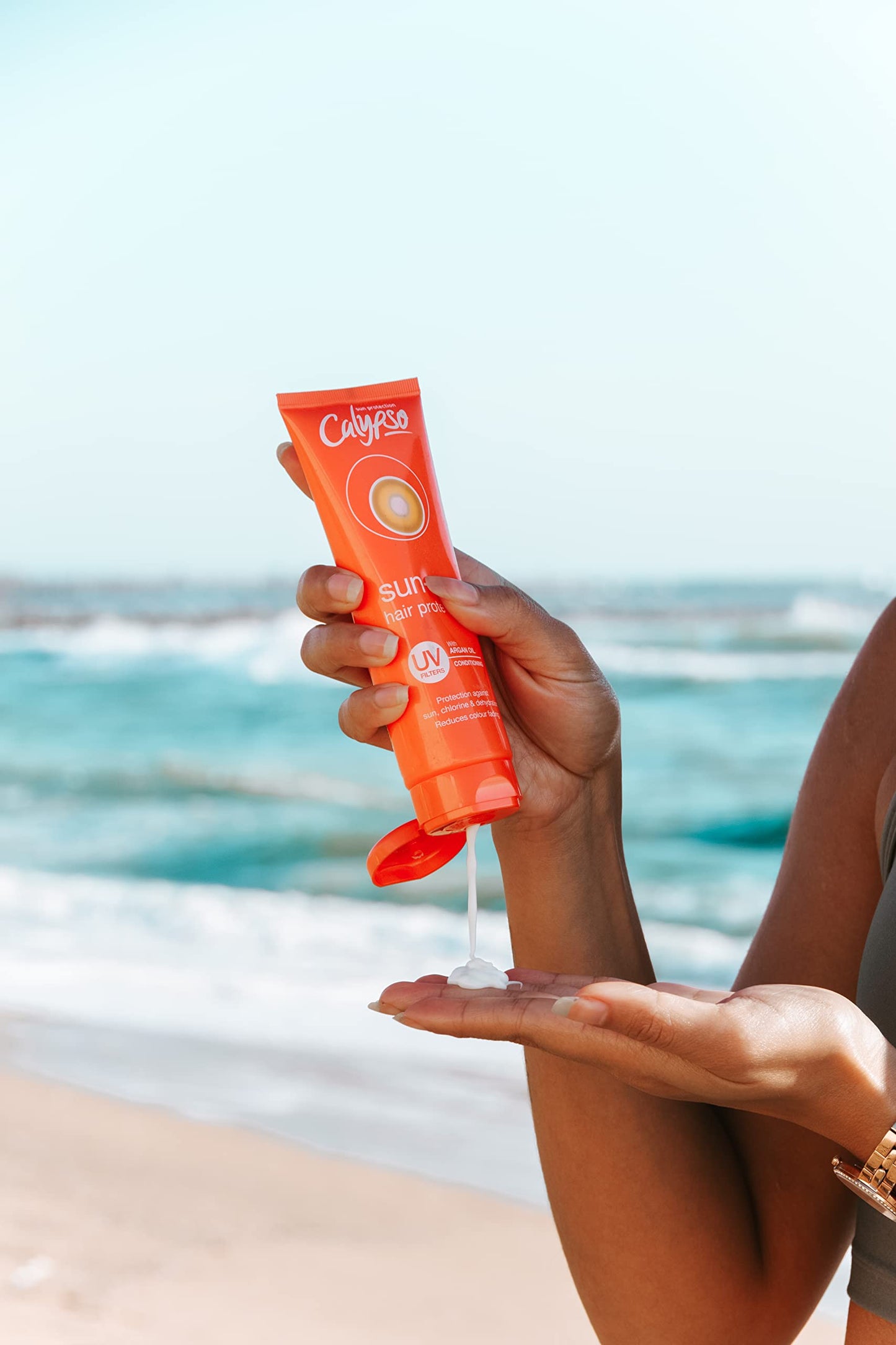 Calypso Sun-Sea Hair Protection - Multipack 2 × 100ml ǀ Contains Argan Oil, Chlorine and Dehydration Protector