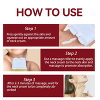 Ah-8 Firming Neck Cream, Neck Firming Cream with Roller, Tighten and Lift Neck Cream Contain Hexapeptide, Ah8 Neck Firming Cream Firm and Lift Sagging Skin, Reduce Wrinkles Fine Lines and Double Chin