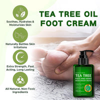 IZBEAUVO Tea Tree Oil Foot Cream 150ML, Foot Cream For Very Dry Feet, Cracked Heel Repair Cream, Tea Tree Cream, Intensive Moisturizer Heel Balm For Cracked Heel,Softens Feet&Hand&Knee