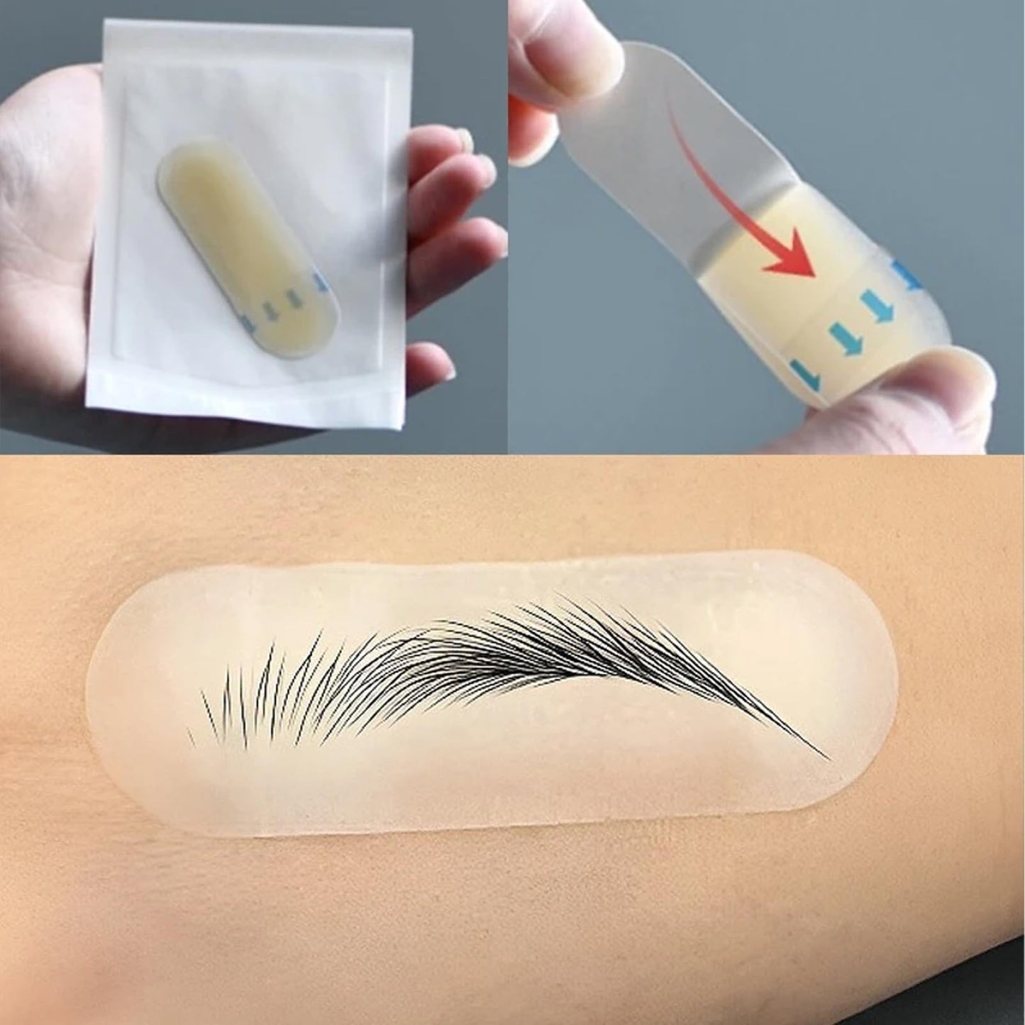 Eyebrow Stencil Kit, 20PCS Disposable Eyebrow Tattoo Practice Skin for Women & Beginners, Brow Mapping Tape Strips, Practice Bandage Ideal for Precision Brow Design