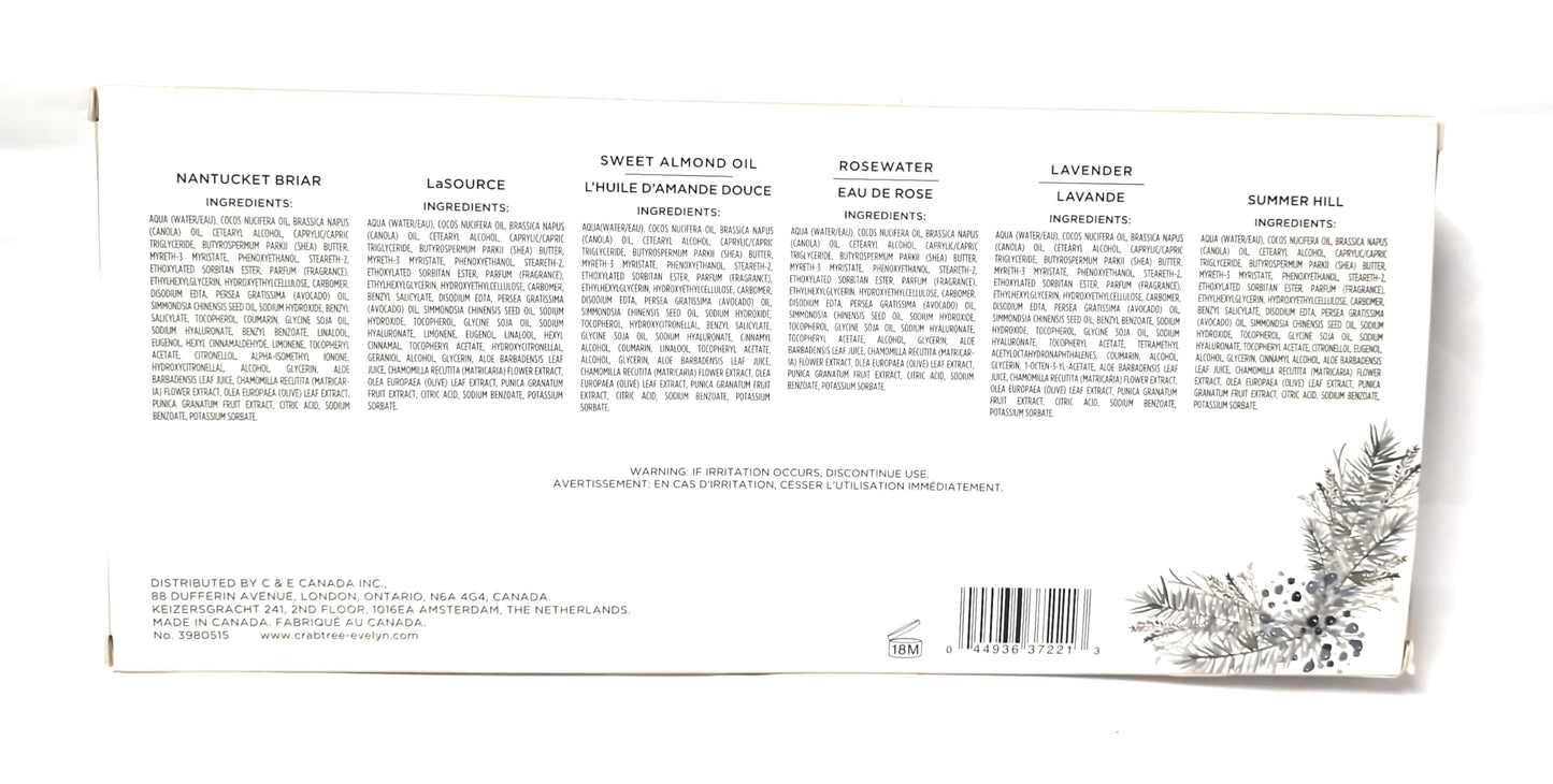 Generic Crabtree & Evelyn Six Pack Floral Scented Hand Therapy Cream Gift Set (6 x 25ml) Ideal Christmas, Valentine Special Occasion for him or her