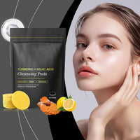 WujialingMM Turmeric Kojic Acid Cleansing Pads, 30PCS Turmeric Face Scrub Pads with Vitamin C, Turmeric Cleansing Pads For Facial Cleansing And Exfoliation