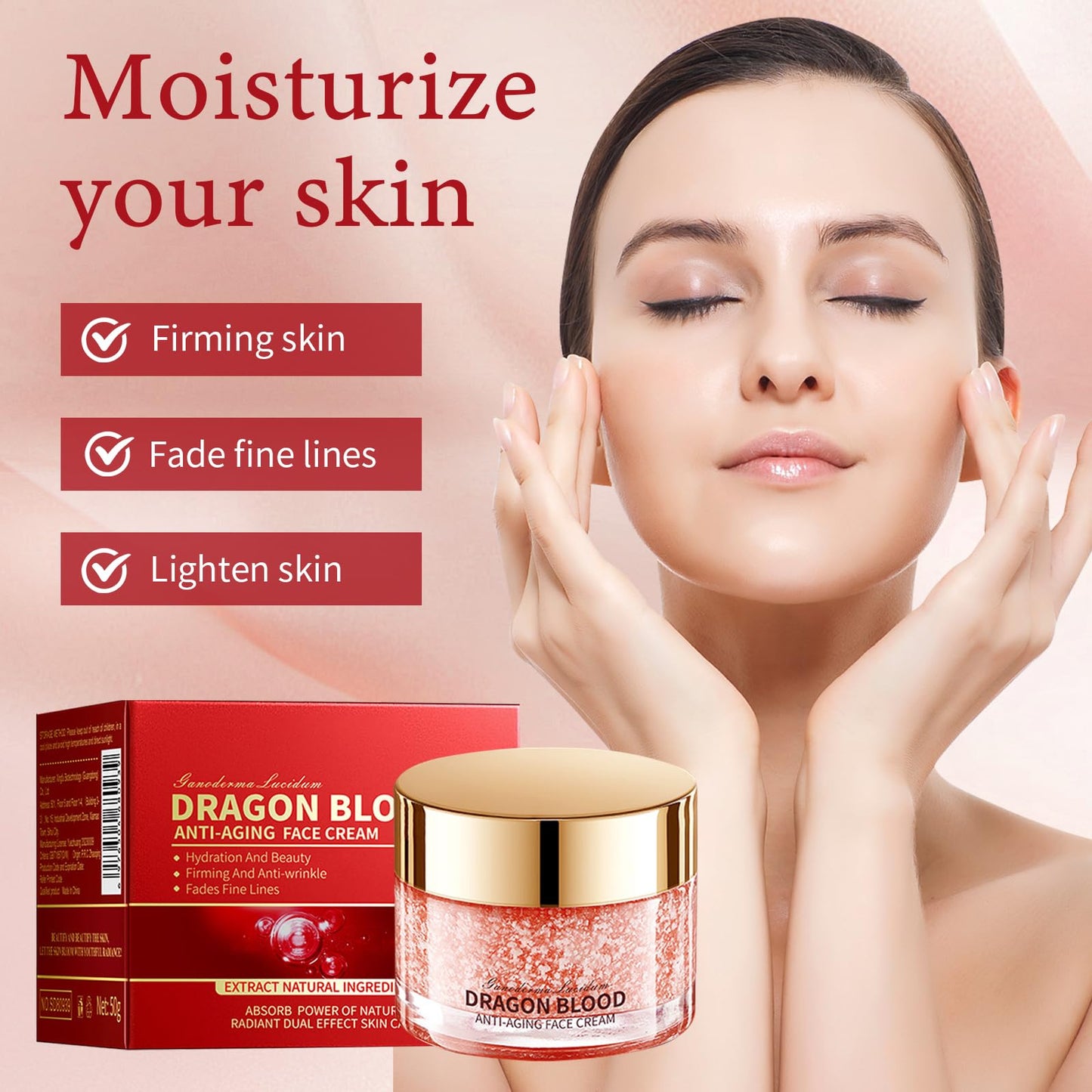 Xumann 2PCS Dragon Blood Facial Cream, Anti Aging Face Cream for Women, Fade Fine Lines, Nourishing & Hydrating
