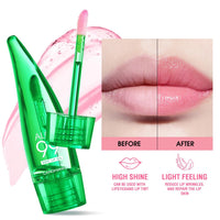FANFALUV Aloe Vera Lip Oil,Magic Colour Changing Lip Oil,Plumping Lip Gloss Set-Long Lasting,Moisturizing,Hydrating,Non-Sticky,Aloe Vera Lip Balm (1pack)