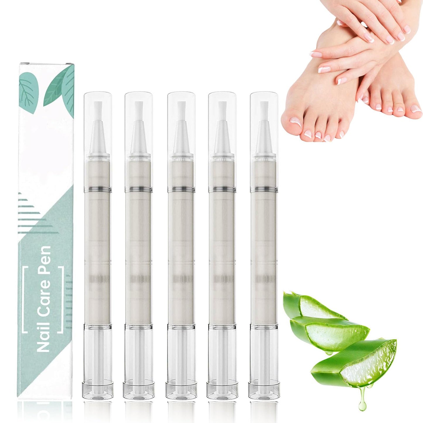 Nail Care Pens, 5Pcs Fungal Nail Treatment Pens, Fungal Nail Treatment for Toenails, Nail Repair Pen, Natural Ingredients Nail Serum for Strengthener Nail