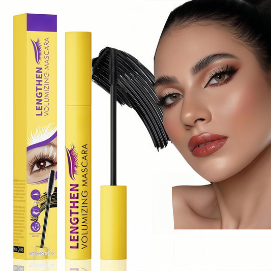Fankayi Mascara Black Waterproof,Bubble Mascara,Black Silk Fiber Eyelash Masca/ra with Soft Masca/ras Brush,Smudge Proof Long Lasting 4D Silk Fiber Mas Cara for Makeup,Waterproof Masc-ara,Thrive Masc-ara