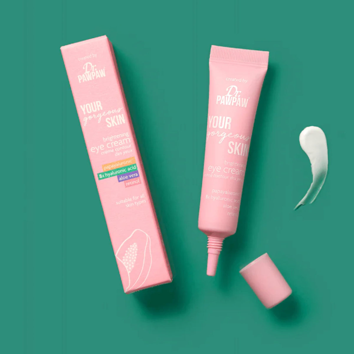 Dr. PAWPAW ORIGINAL BALM Dr.PAWPAW Your Gorgeous Skin Brightening Eye Cream: Hydrating, Moisturising, Reduces Dark Circles &Firming (15 ml)