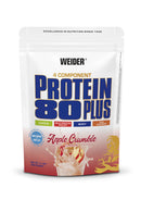 Weider - Protein 80 Plus - 4-component protein powder - high protein content with 80% protein - creamy shakes with calcium and vitamin B6 - 500 g - Apple Crumble