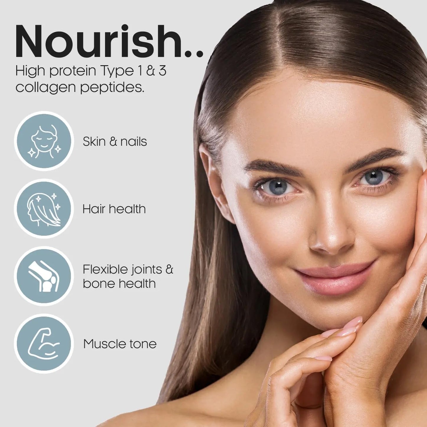 Gains Nutrition GN Collagen Peptides Powder | Hydrolyzed Bovine Collagen Powder - 500g Collagen Supplements | Unflavoured & Unsweetened Collagen Supplements for Women & Men with Essential Amino Acids | Allergen Free