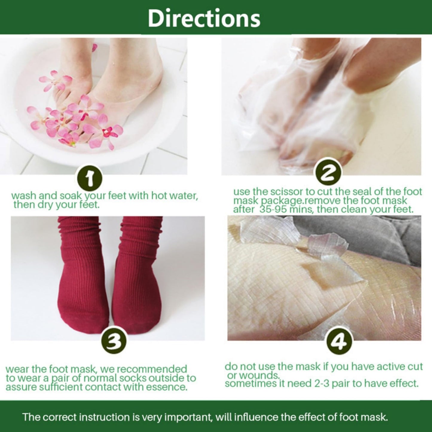 Ruojiar 4 Pairs Natural Aloe Vera Gel Foot Mask,Exfoliating Foot Peel Mask,Aloe Vera Peeling Foot Mask,Aloe Moisturizing Feet Peeling Mask,Foot Peel Mask for Hard Skin,Effective Exfoliating Feet Peeling Socks