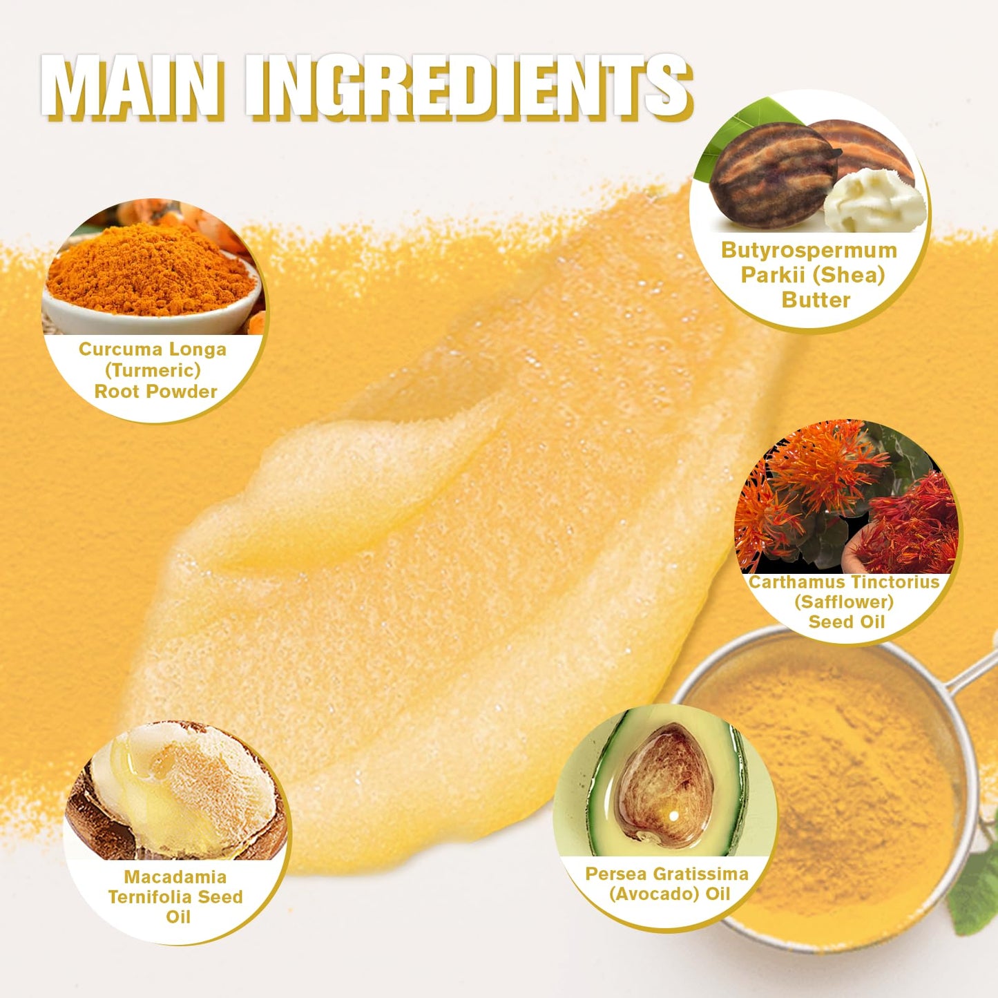 Turmeric Lip Scrub Exfoliator, Vitamin C Lip Scrub, Moisturizing Lip Care to Remove Dead Skin, Lip Lightening For Dark Lips, Lip Exfoliator Scrub, Sugar Scrub for Chapped & Cracked Lips for Lip Repair
