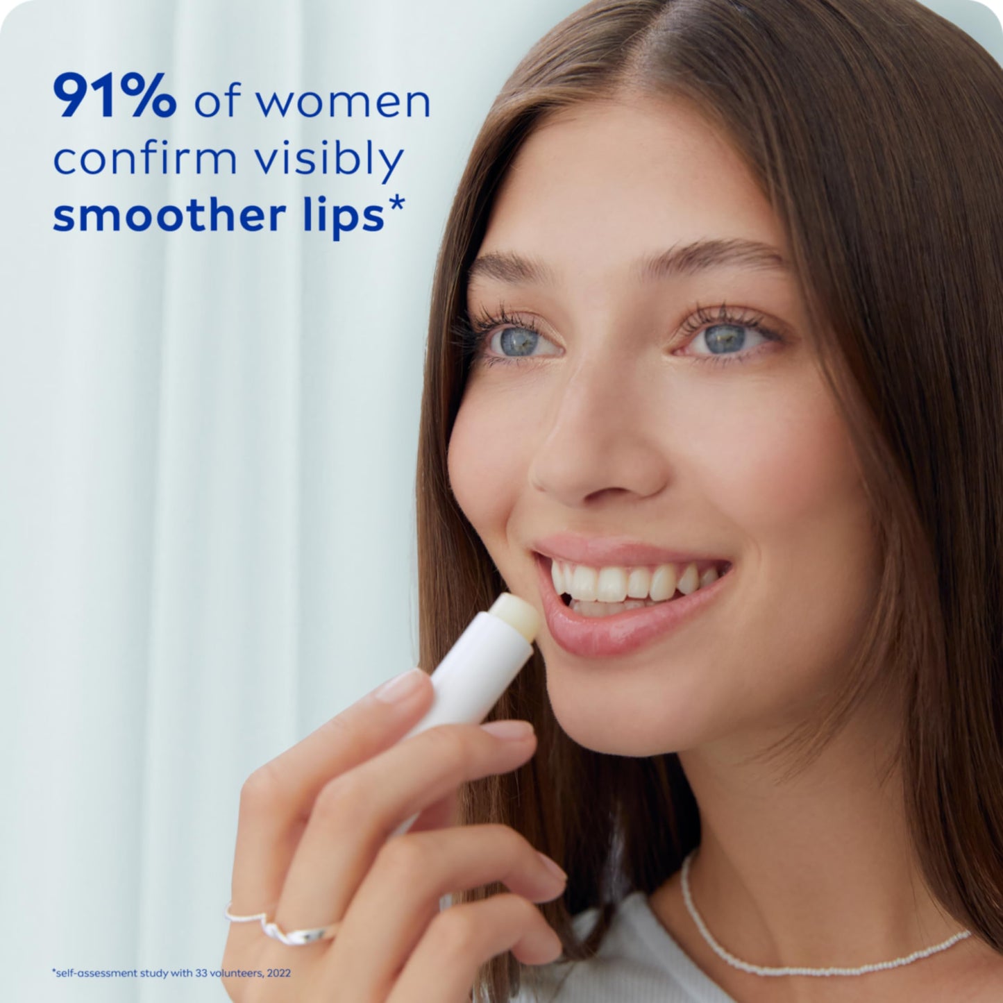 NIVEA Hyaluron Moisture Plus Lip Balm (5.2g), Ultra-Light Lip Balm Stick with Hyaluronic Acid, Provides 24H Moisture and Visibly Smoother Lips