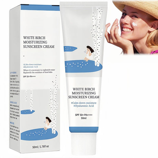 OunTechGlory Sunscreen SPF50 Face - Centella Sunscreen - Birch Juice Moisturizing Sun Cream - PA++++ Formula, Strong UV Protection, Face Essential