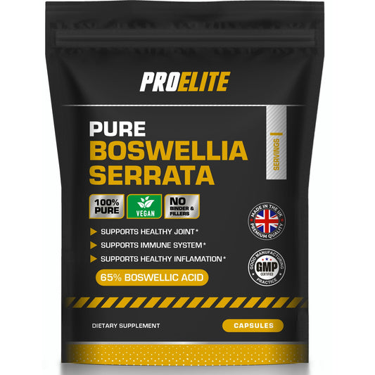 Boswellia Serrata Extract 10,000mg – 65% Boswellic Acid (500mg per Capsule) | Joint Care Supplements | 180 Capsules (6 Months Supply) | Indian Frankincense Resin | by PROELITE