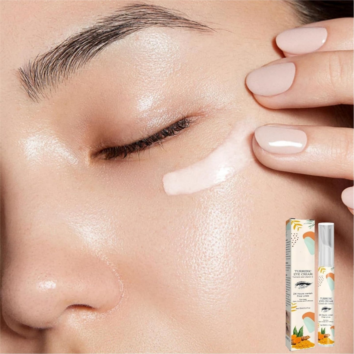 Turmeric Eye Cream,Dark Circle Eye Cream,Anti Wrinkle E-ye Cre-am,Turmeric Serum For Face,Retinol Serum Anti Aging,Reduces Fine Lines, For Dull E-ye Skin,Turm-eric Balm For Radiant&Glowing Skin