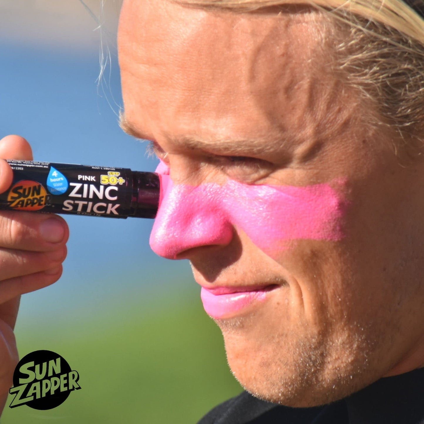 Zinc Sun Stick (Pink, White, Blue) 3-Pack Sunblock Sticks for Face SPF 50 Mineral Sunscreen - Sun Zapper Australian Natural Sunscreen