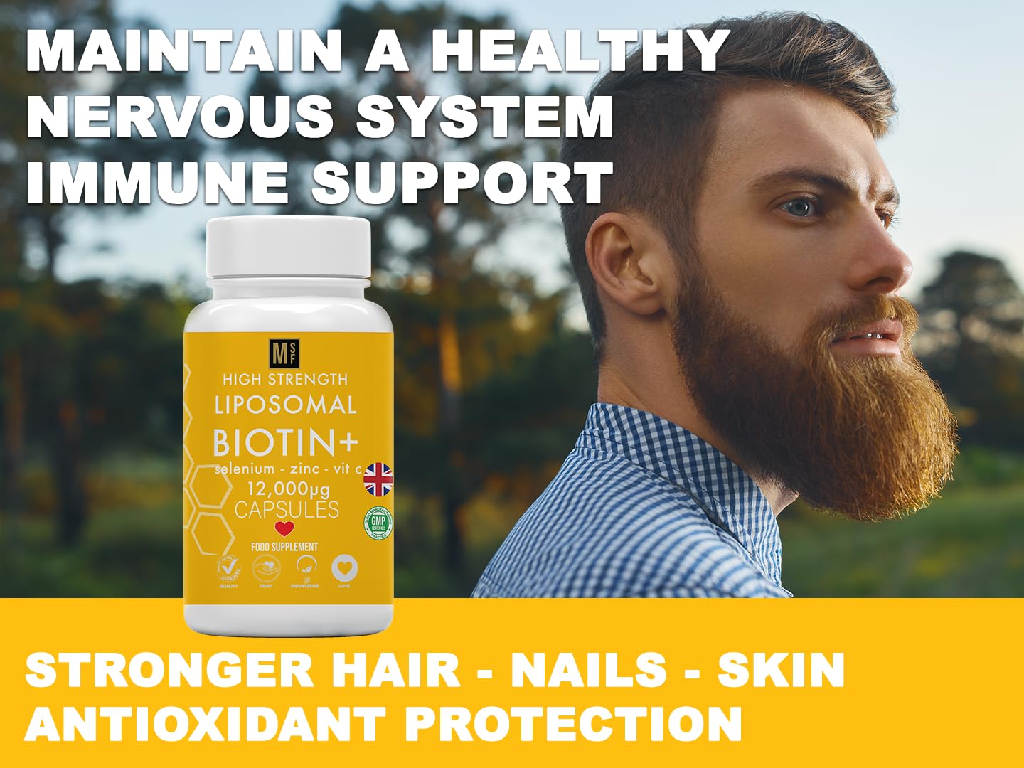 MetaSuperfoods Biotin Hair Growth Vitamins 12,000mcg | 180 High Strength Biotin Supplement | Selenium Zinc & VIT C Complex D - Biotin Tablets | 6 Months Supply Vegan